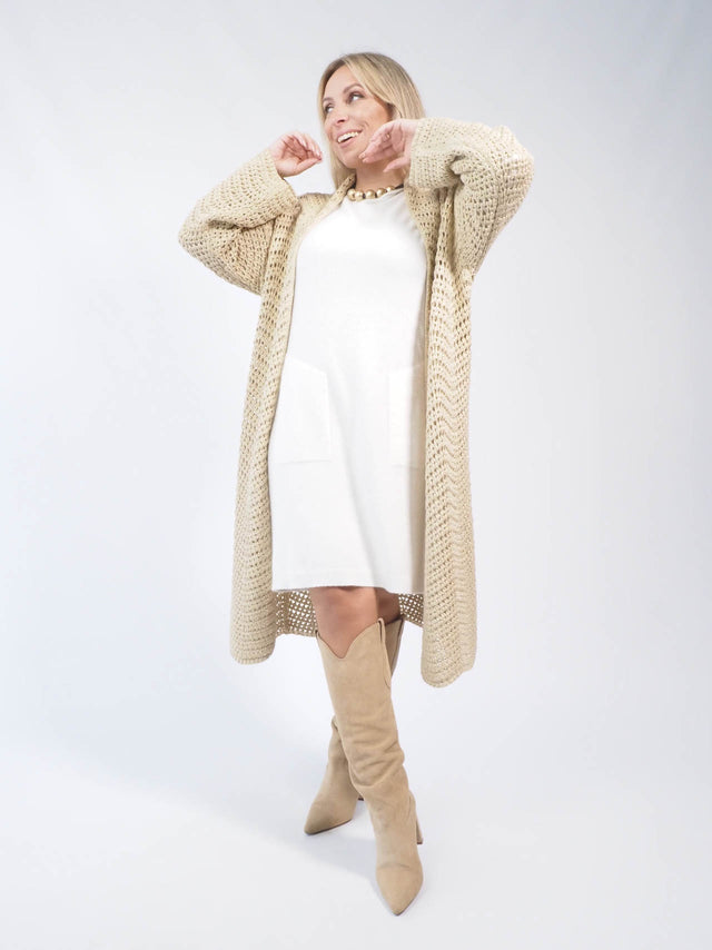 ROBE EN MAILLE AVEC POCHES