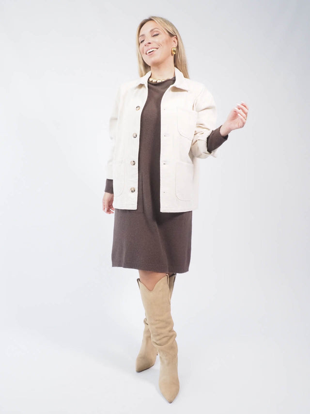 ROBE EN MAILLE AVEC POCHES