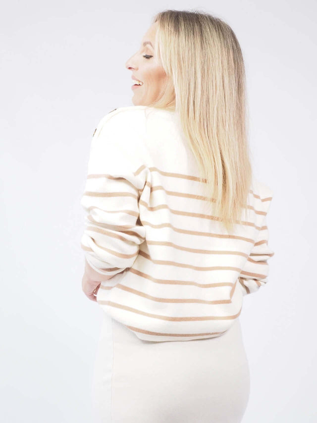 STRIPES KNITTED SWEATSHIRT