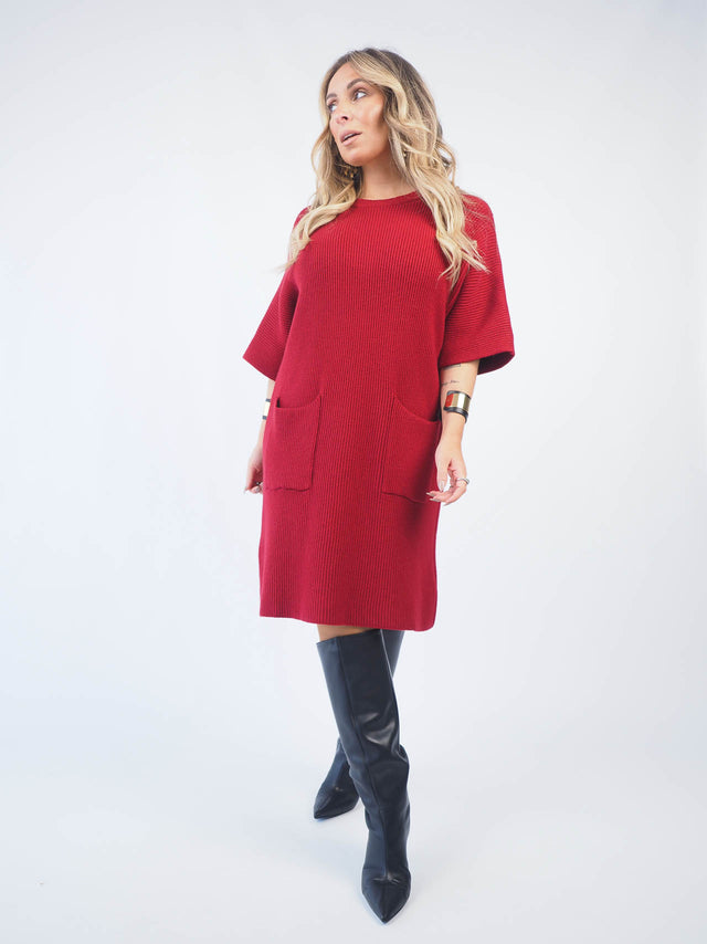Short Sleeve Knit Dress