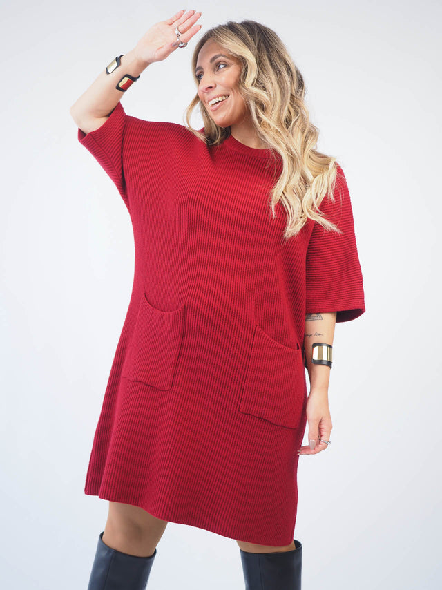 Short Sleeve Knit Dress