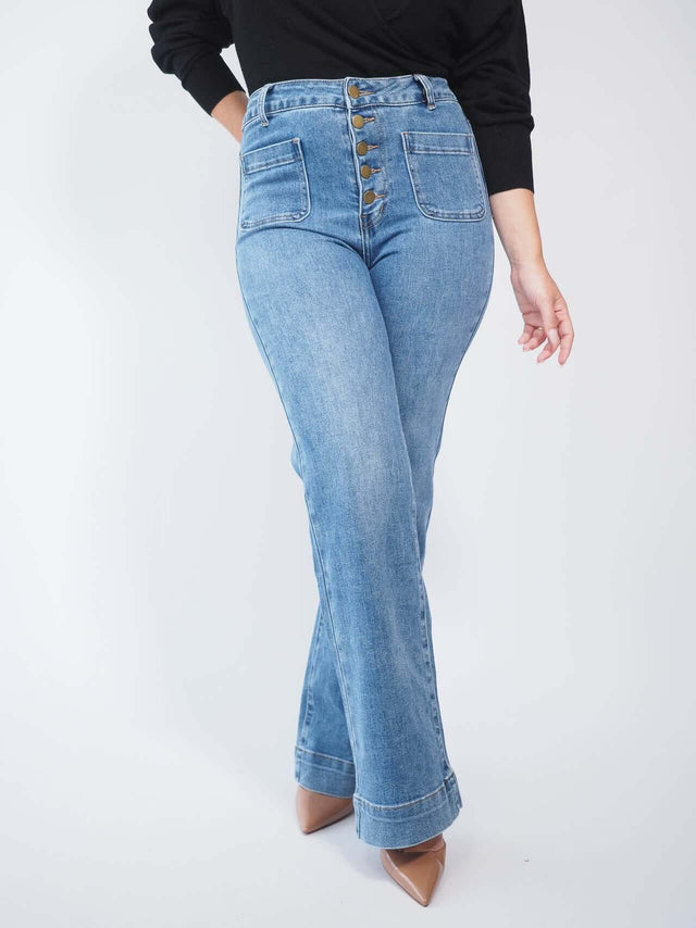 Calças de ganga wide leg: a tendência perfeita para um visual moderno e elegante