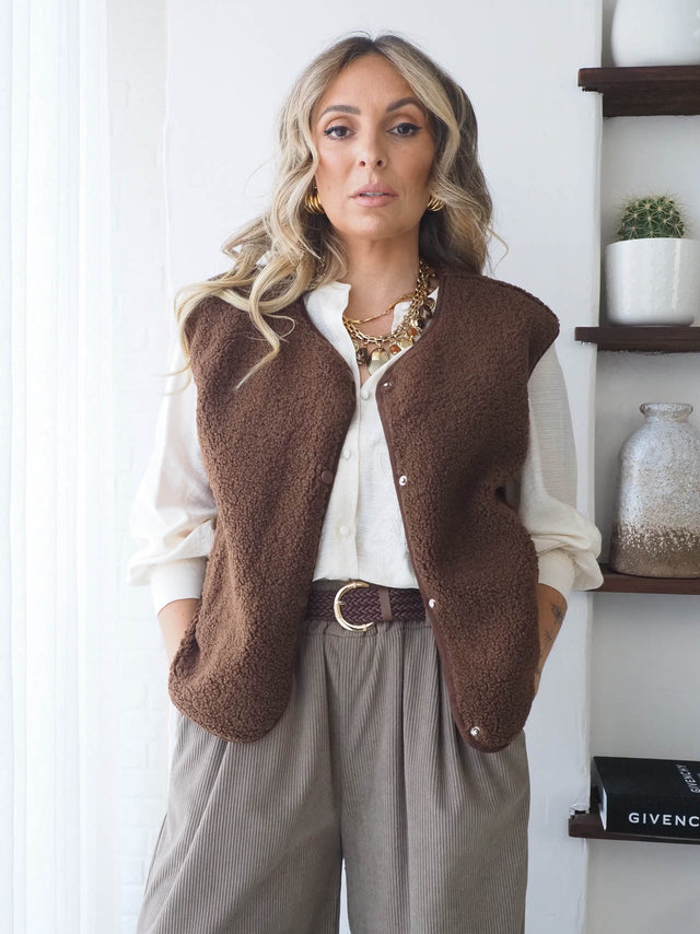 Gilet en fourrure bouclée