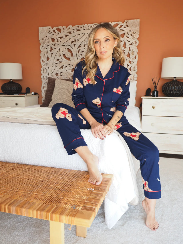 Pijama Cardado Ursos Com Botões