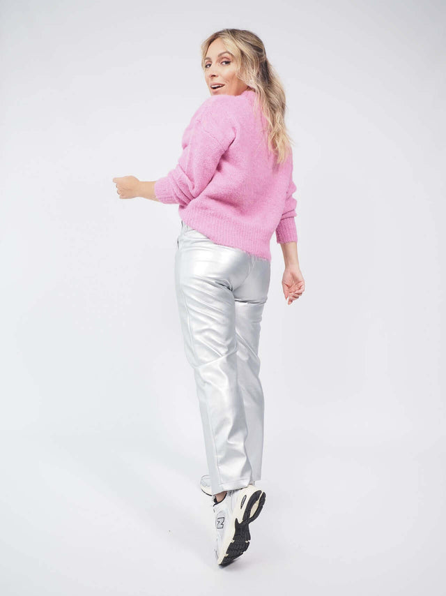 HIGH WAIST ECOPELE TROUSERS