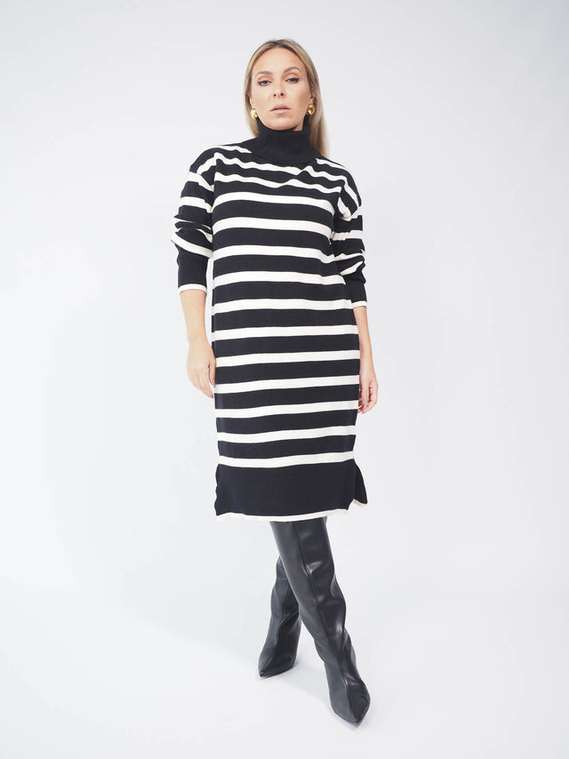 STRIPES KNITTED DRESS
