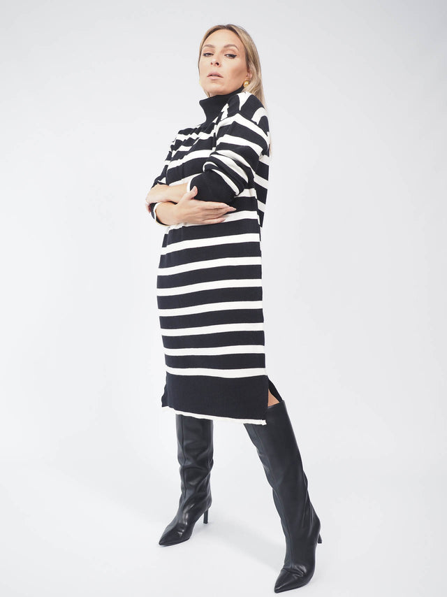 STRIPES KNITTED DRESS