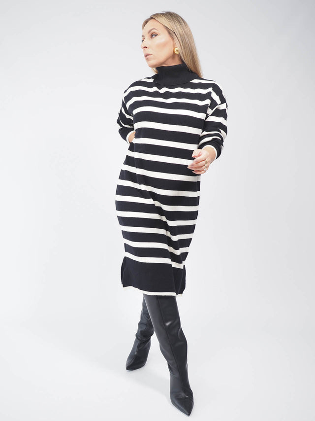 STRIPES KNITTED DRESS