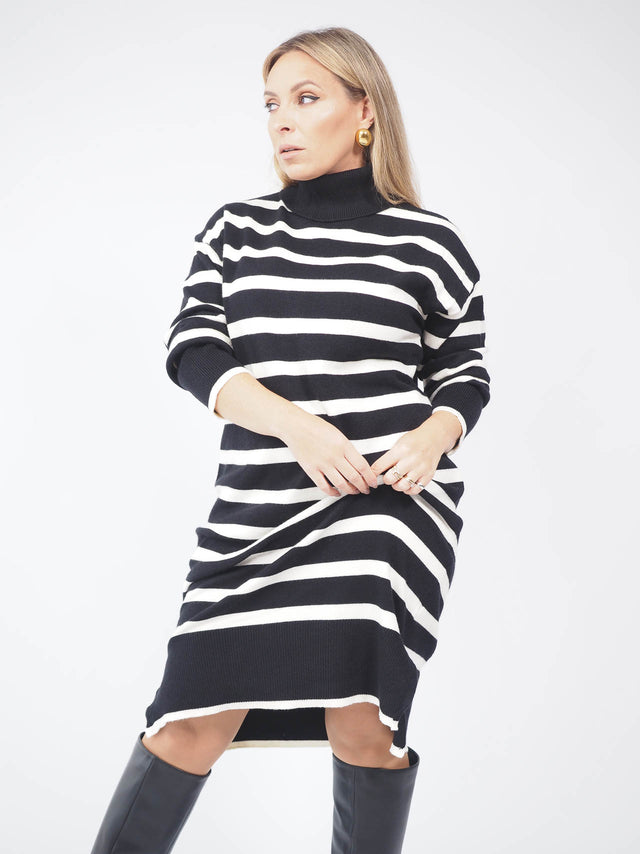STRIPES KNITTED DRESS