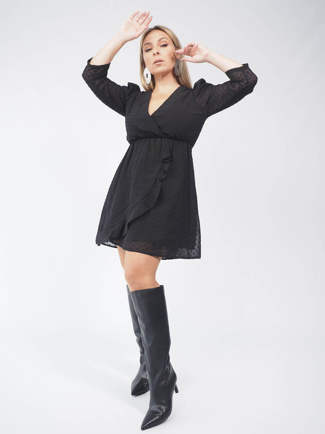 VESTIDO CURTO EM ORGANZA
