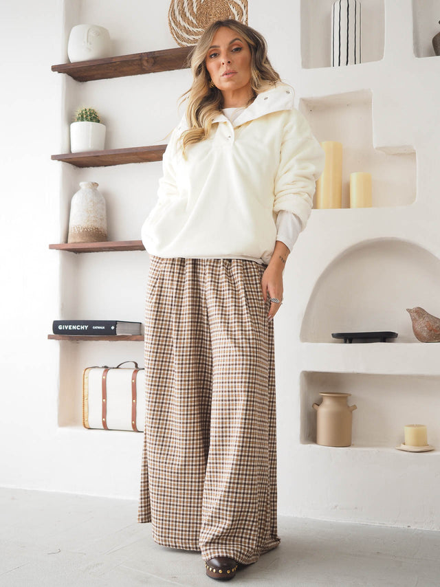 Corduroy Sweatshirt with Fur Lining