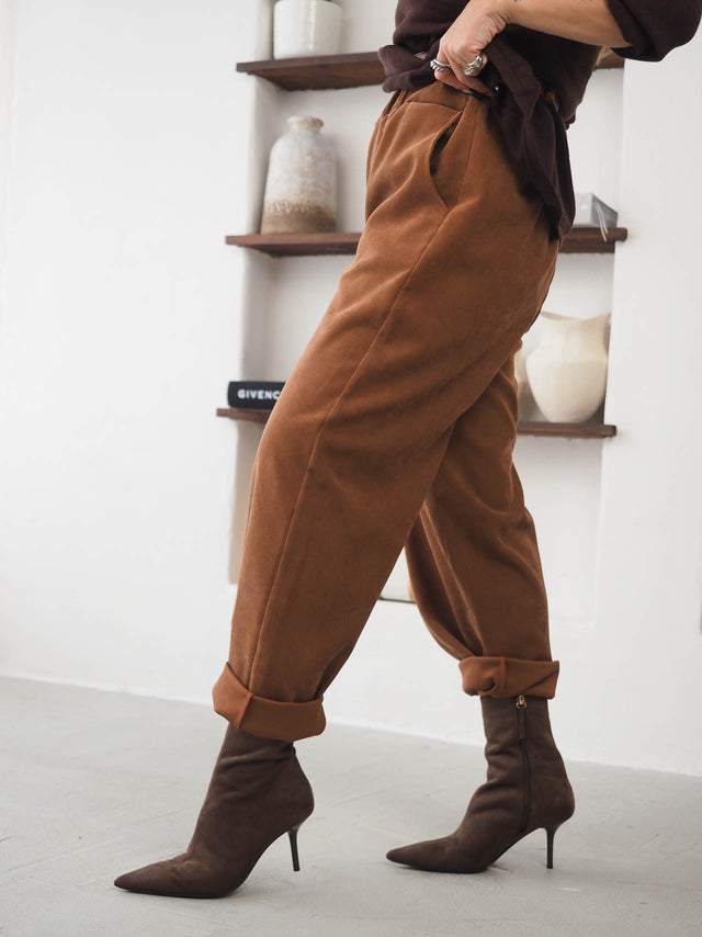 PaperBag High-Waisted Pants