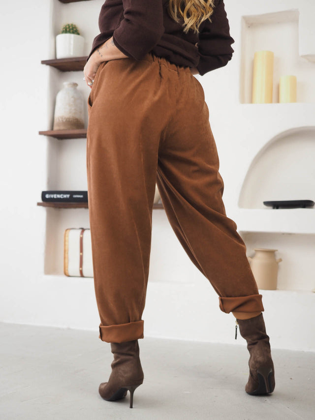 PaperBag High-Waisted Pants