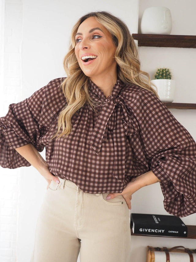 Chemisier à carreaux