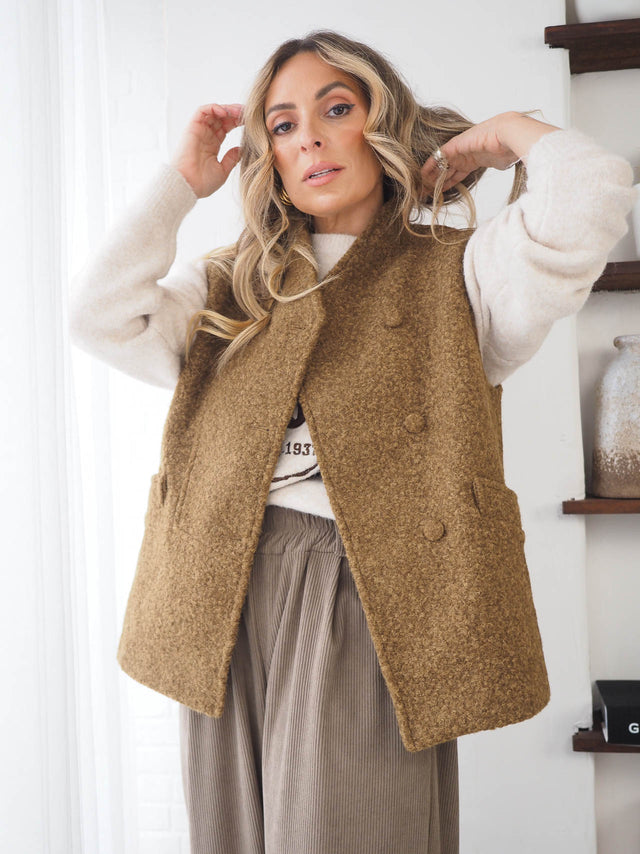 Gilet court en fourrure