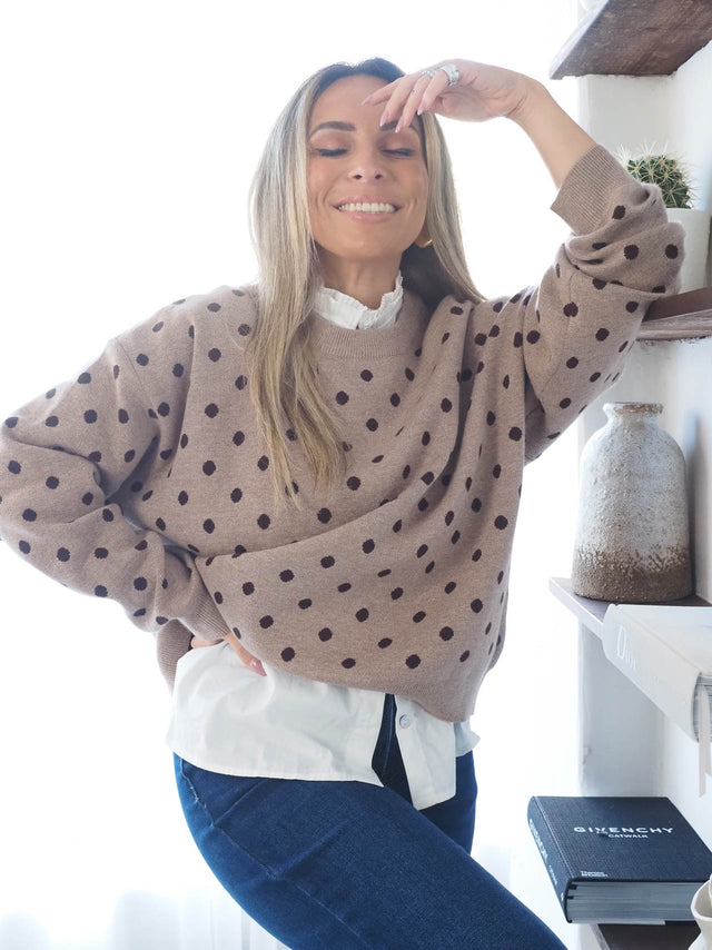 Pull en maille à pois