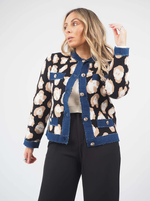 Casaco de Malha Estampado
