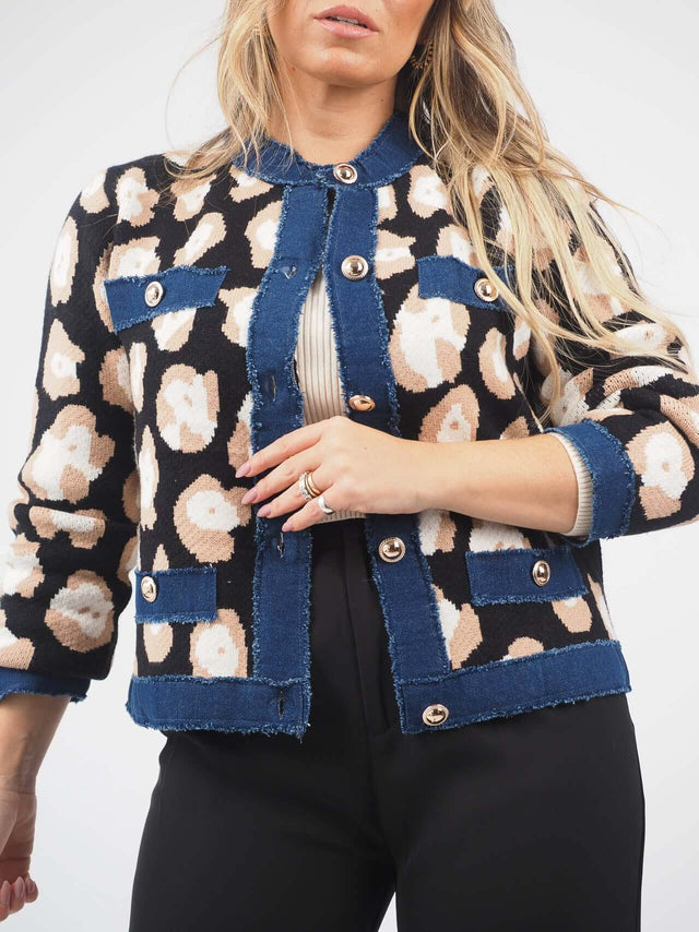 Casaco de Malha Estampado