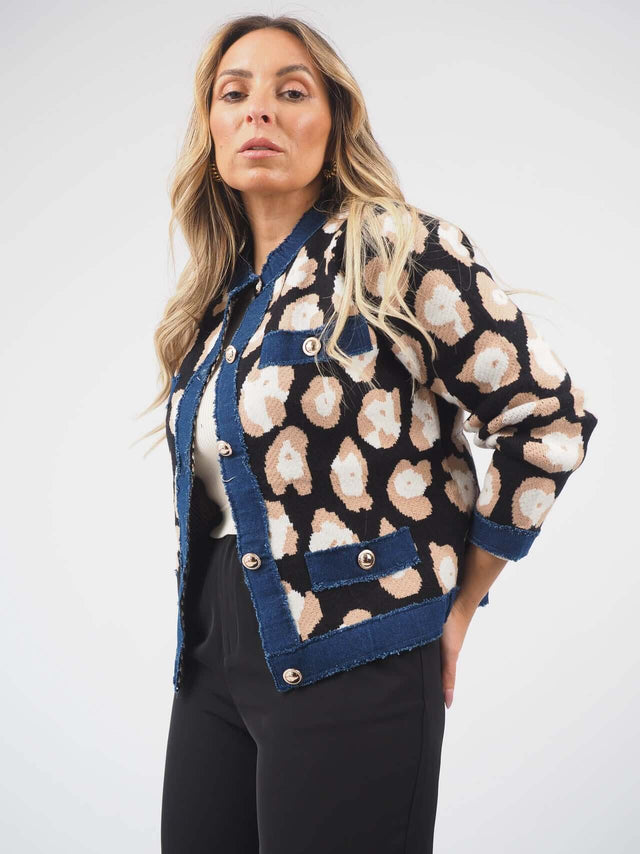 Casaco de Malha Estampado