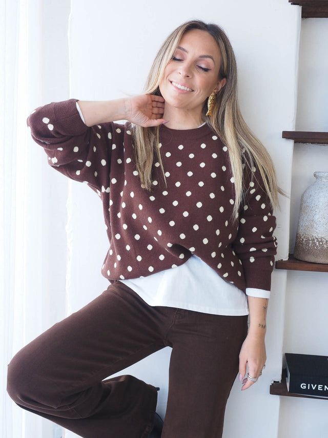 Pull en maille à pois