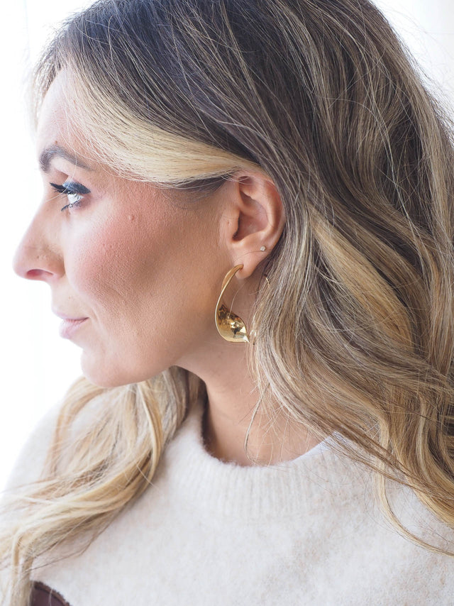 Boucles d'oreilles créoles torsadées