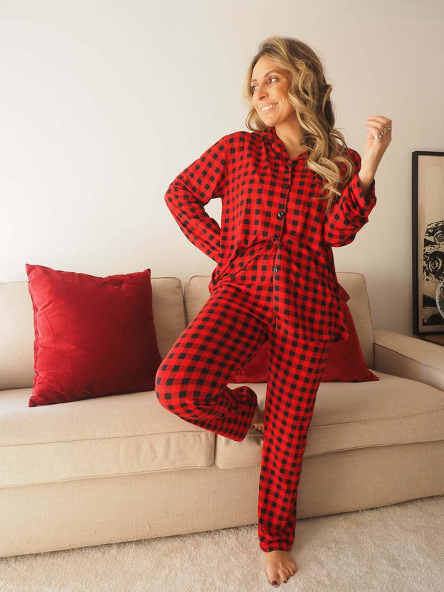 Pijama Botões ao Xadrez