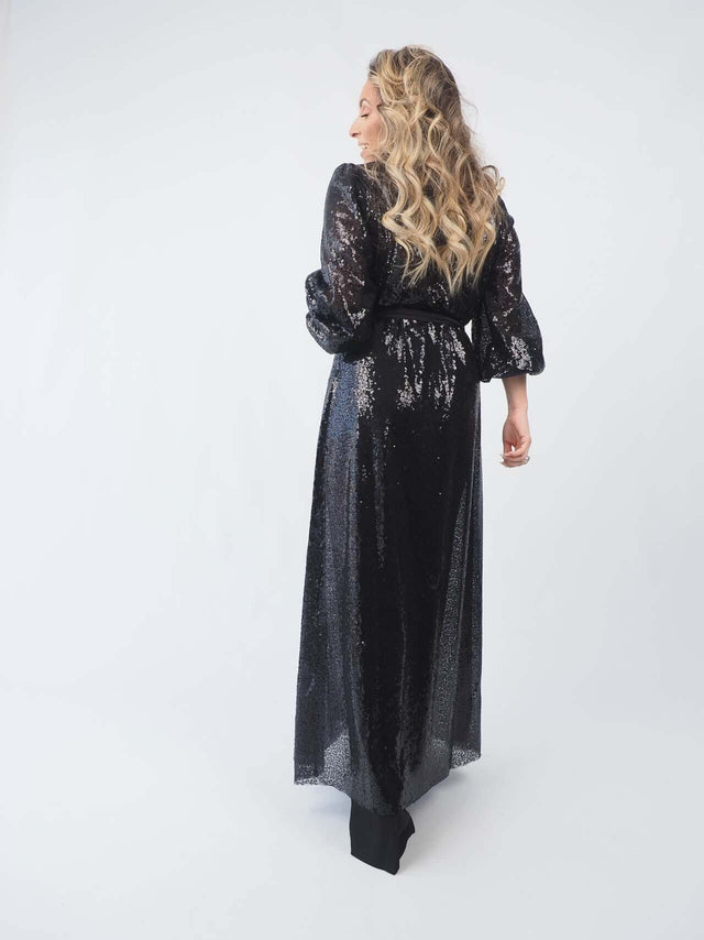 Vestido Camiseiro Transparente Brilho