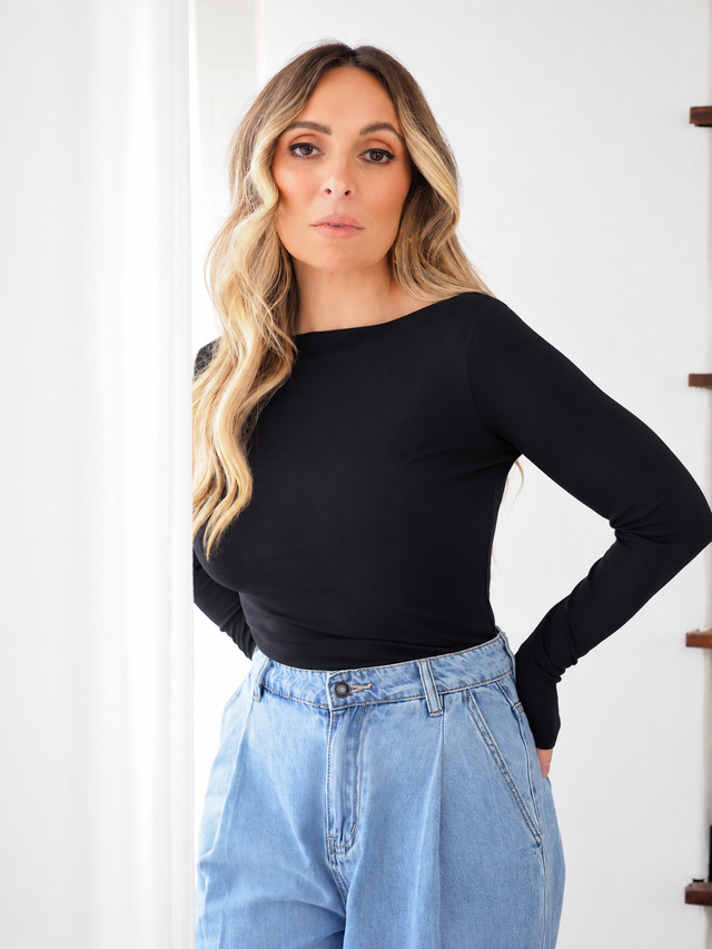 Chemise basique à manches longues