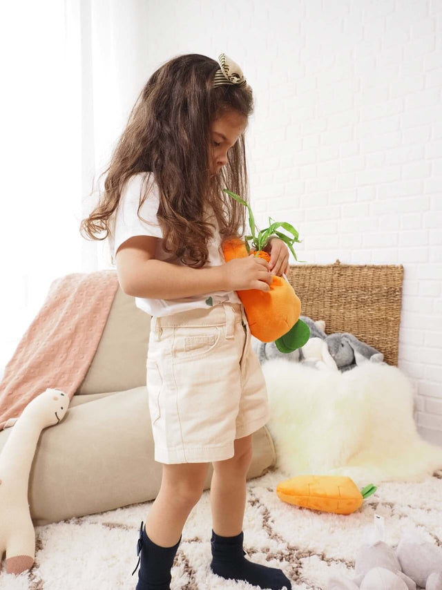 Calções: Calções de Sarja para Criança | Black Peach - Black Peach: 26.99 € | Cor / Color: crú | Tamanho / Size: 14 - Black Peach® - Primavera Verão 2024