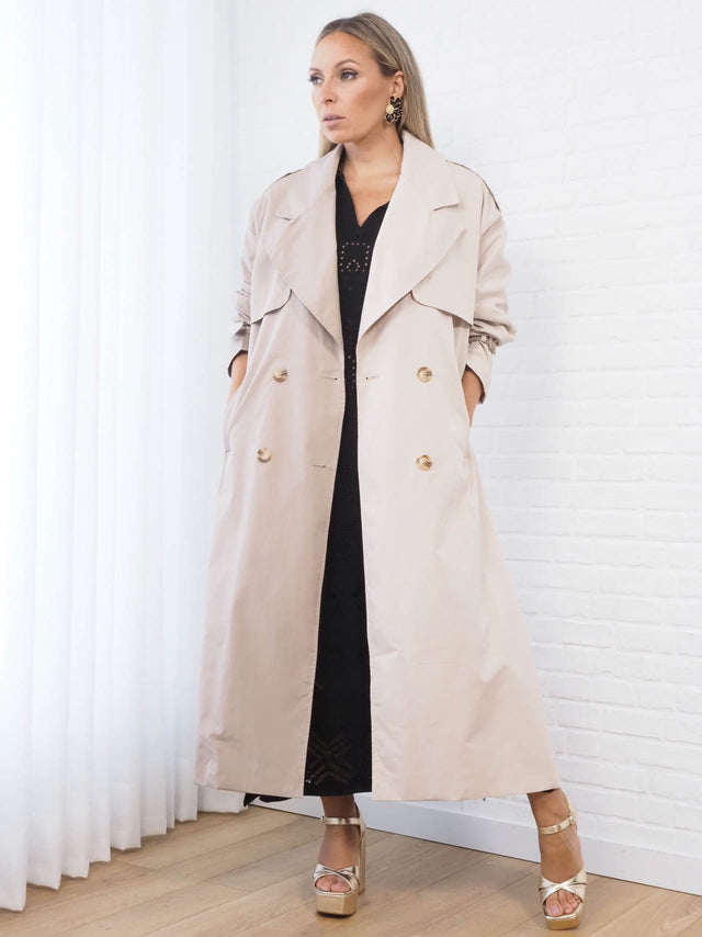 CASACOS: PARKA IMPERMEÁVEL OVERSIZED Color: bege Size: TU | Outono / Inverno 2022