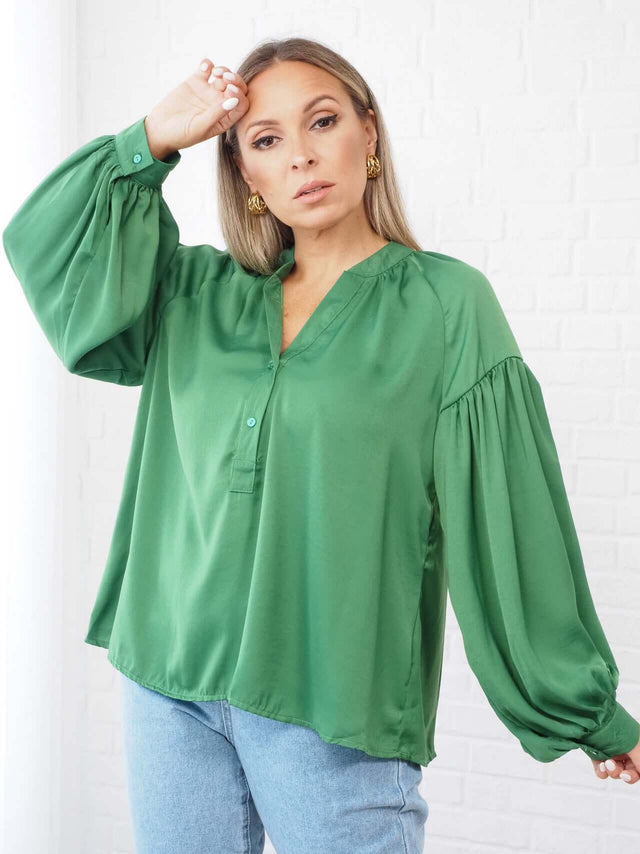 Camisas: Blusa para Senhora - Black Peach® Color: verde Size: M | Outono / Inverno 2022