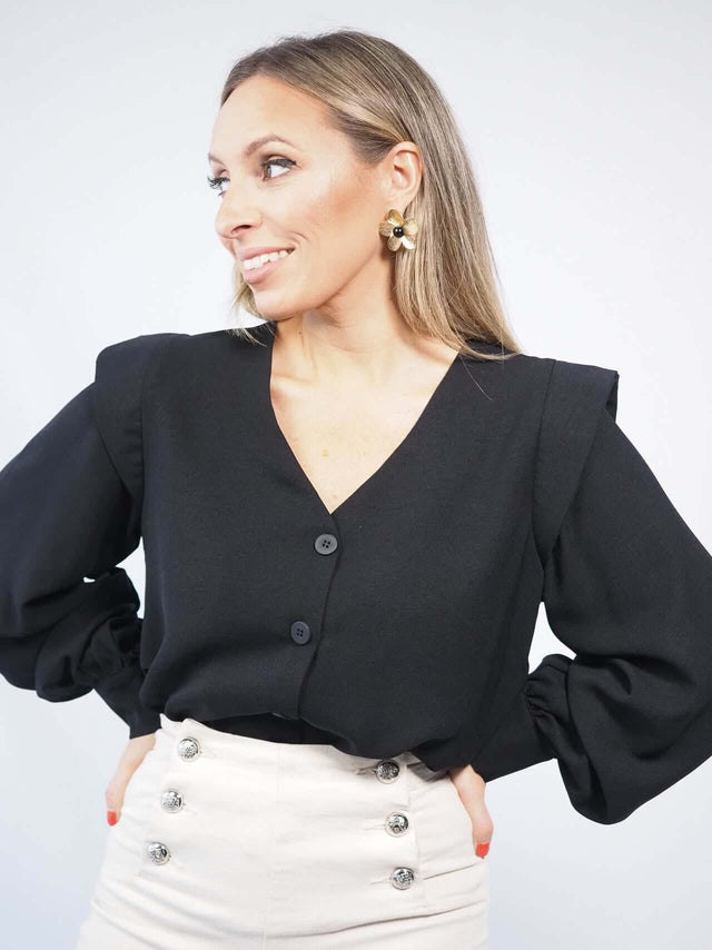 Camisas: Camisa Básica Preta para Mulher - Black Peach® Color: preto Size: S | Outono / Inverno 2022