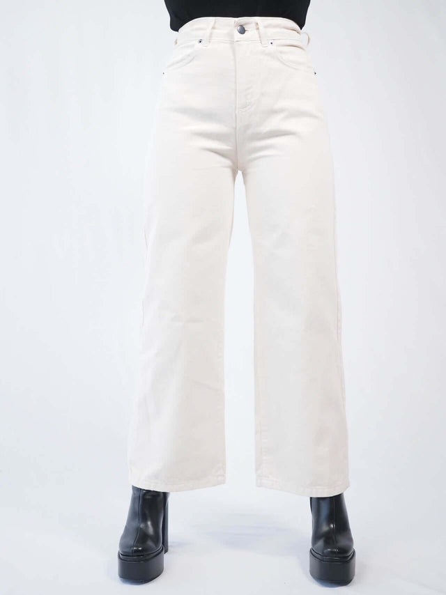Calças Outono / Inverno 2022 CALÇA CULOTE EM SARJA Color: crú Size: 38