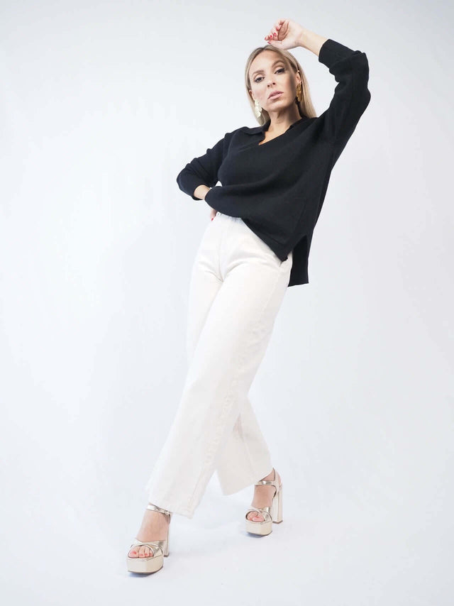 Calças Outono / Inverno 2022 CALÇA CULOTE EM SARJA Color: crú Size: 34, 36, 38, 40