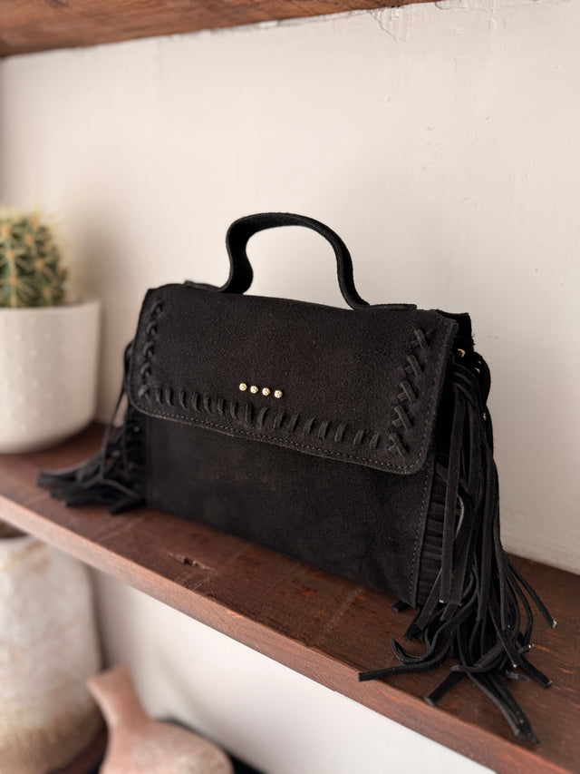 Suede Bag with Fringes