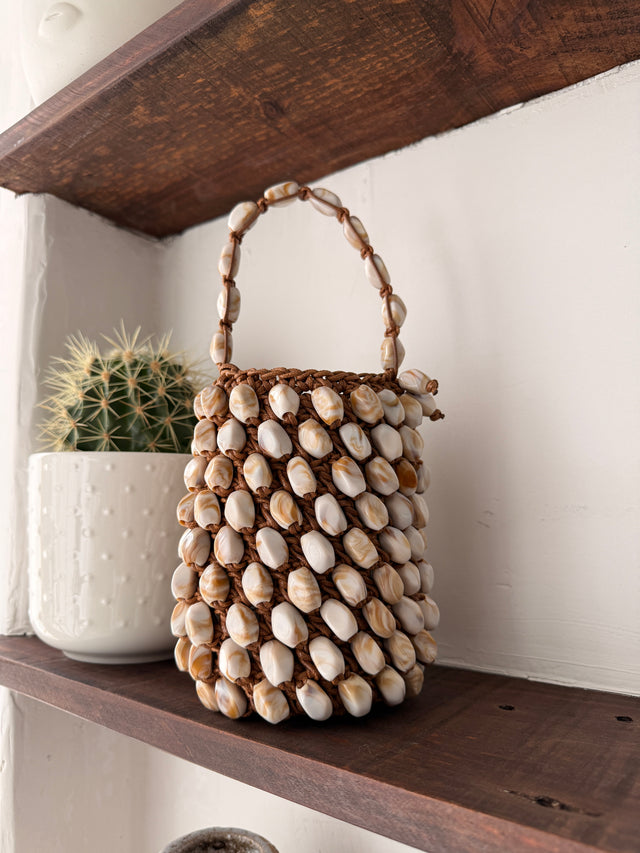 Mini Mala em Corda Com Pedras Naturais