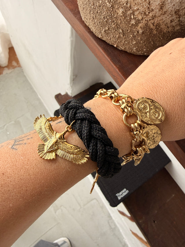 Pulseira Corda Com Pendentes