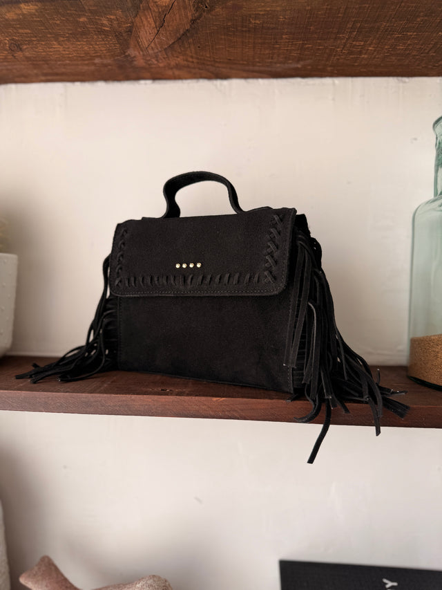 Suede Bag with Fringes
