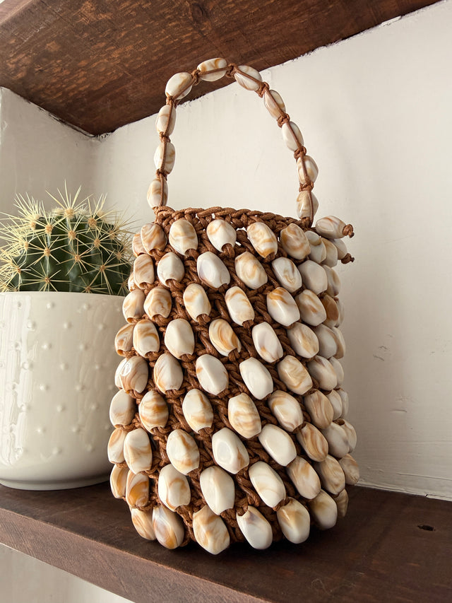 Mini Mala em Corda Com Pedras Naturais