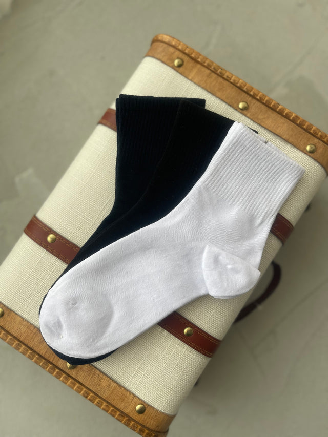 3 paires de chaussettes courtes en coton