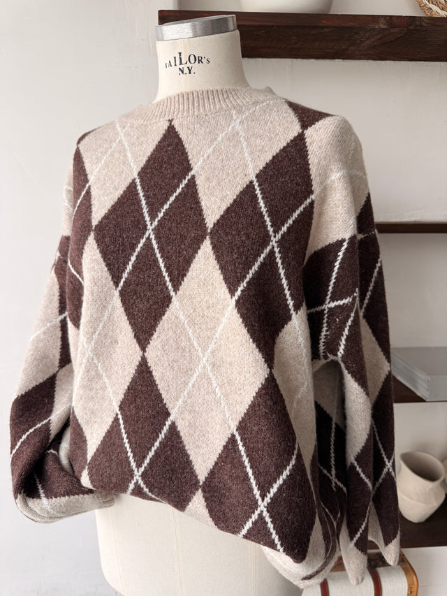 Pull à motif losanges