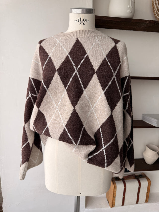 Pull à motif losanges