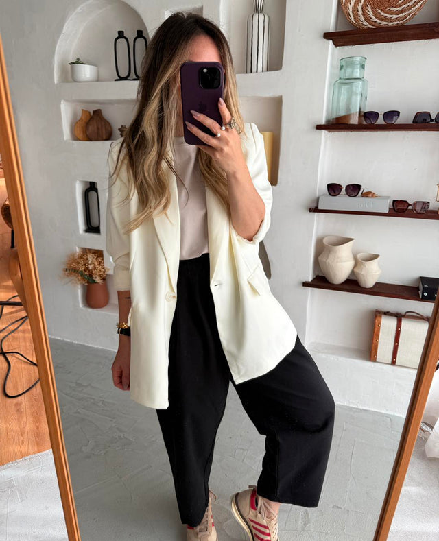 Blazer Básico Corte Reto