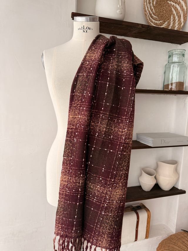 Cachecol de Malha aos Quadrados