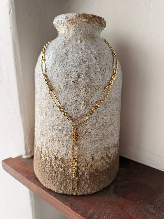 Colar Com Elos e Pendente