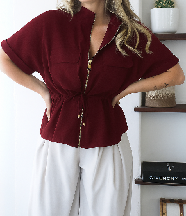 Camisa Safari Com Cordão