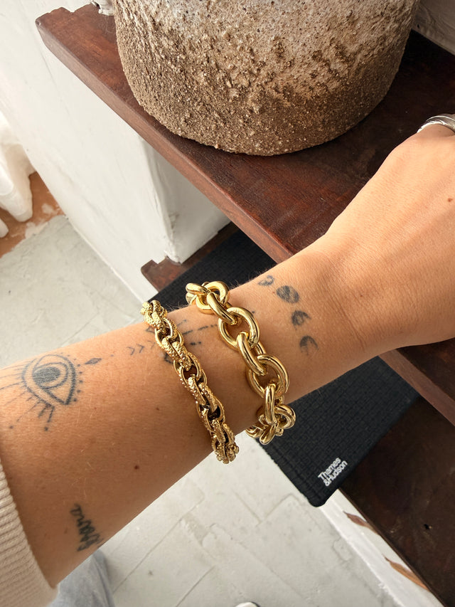 Pulseira Grossa Com Elos