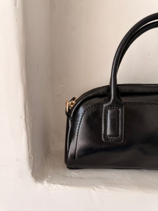 Mini Leather Bowling Suitcase
