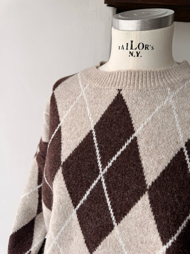 Pull à motif losanges