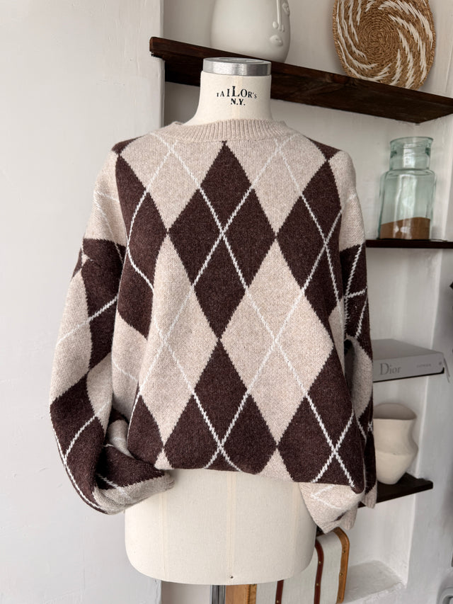 Pull à motif losanges